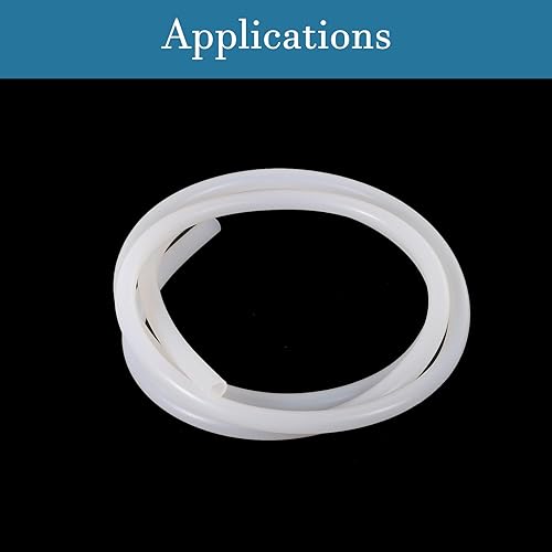 4mm x 6mm 1m Silicone Tubo, Tubo flessibile in silicone, Tubo Silicone Flessibile per Industriale ed Elettronica Attrezzatura e Acqua Tubi, Bianco - Honorern