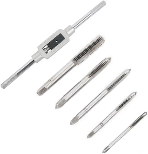 Set di 6 maschi e matrici metriche con chiave per maschi regolabile, M3 M4 M5 M6 M8 - Honorern