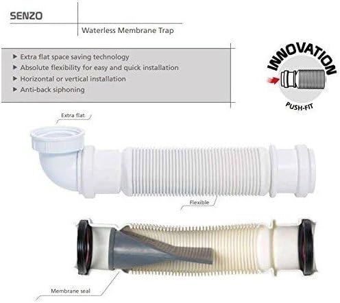 Wirquin Senzo - Sifone risparmio spazio senzo diametro 32 membrana flessibile - Honorern