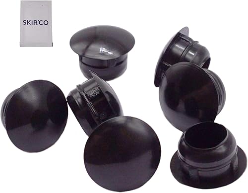 SKIR'CO Tappi per fori in plastica nera da 12 mm, tappi per fori per trapano, tappi per fori per mobili, tappi per fori per viti, 25 pezzi - Honorern
