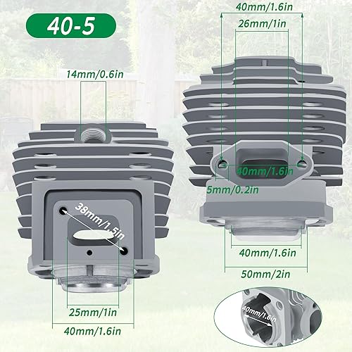 Cilindro Decespugliatore 44mm Pistone Motore Decespugliatore Cilindro Trimmer Ricambio Parti Decespugliatore 49cc - Honorern
