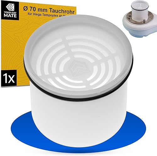 Tubo sommergibile di ricambio con filtro per capelli integrato, compatibile con Viega Tempoplex 6961.99 a partire dall'anno di costruzione 2006, scarico doccia di ricambio per art. n. 582 982 - Honorern