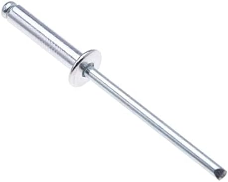4mm x 18mm Rivetti Ciechi in Lega, Confezione da 50 – Rivetti per Metallo, Rivetto Cieco a Testa Bombata, Corpo in Alluminio e Mandrino in Acciaio, Rivetti a Pressione a Scatto per Metallo - Honorern