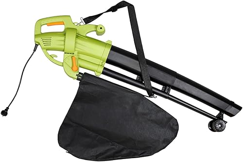 Soffiatore Elettrico Aspirafoglie Da Giardino 3 in 1 Con Sacca Raccolta Da 45 L Rotelle e Tracolla Aspiratore Trituratore Soffia Foglie 3000 W 270 Km/h Manutenzione Giardino Spazi Esterni Cortile - Honorern
