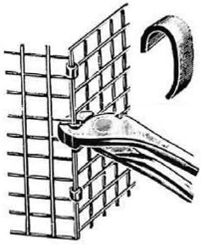 Ganci ferma rete e Pinza ferma rete ideale per recinzione in metallo elettrosaldata (N.5, Ganci ferma rete) - Honorern