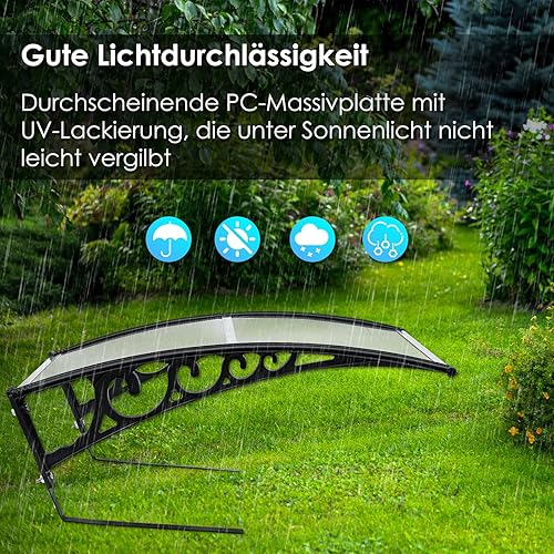 Tettoia per robot tosaerba, 106 x 87 x 50 cm, protezione da pioggia, grandine e raggi UV, trasparente - Honorern