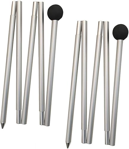 Set di 2 pali per tenda in lega di alluminio con parte superiore a sfera in EVA, per spiaggia e campeggio, supporto per baldacchino (2 m) - Honorern