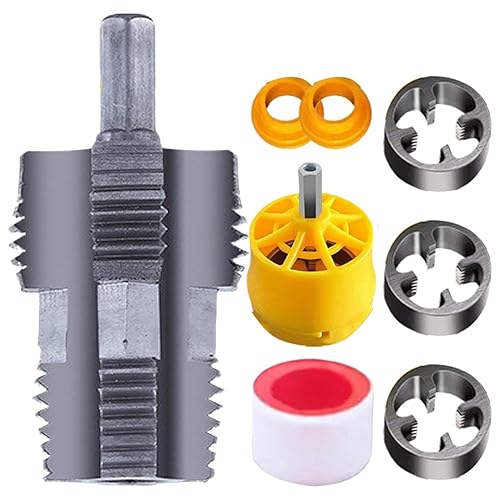 mivceklw Thread Tap Kit, Pipe Tap Die, Reusable Pipe Tool, Plumbing Threader Set, PVC Pipe Tap, Tubo Threader Kit, Easy-to-use Tubo Threading Kit For Plumbing Projects - Honorern