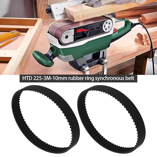 4 Pezzi Cinghia Dentata In Gomma Senza Fine HTD 225-3M Larghezza 10mm 75T Cinghie Di Trasmissione Sincrone Compatibile Con BOSCH PBS75 PBS75E Levigatrice A Nastro - Honorern