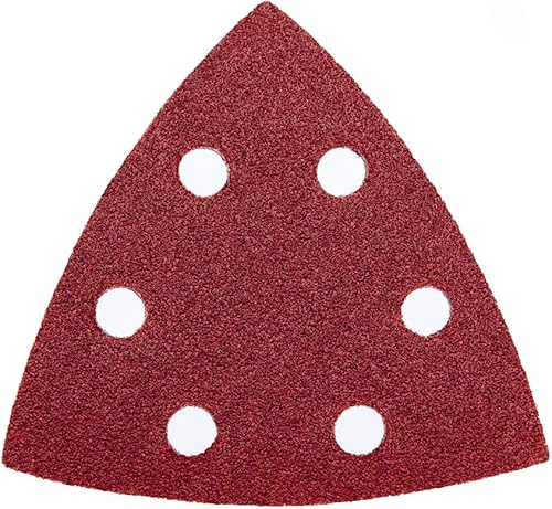 75 fogli di velcro triangoli abrasivi per levigatrice a delta – 93 X 93 X 93 mm, 6 fori – diverse grane a scelta/levigatrice a delta/triangolo/carta vetrata. - Honorern