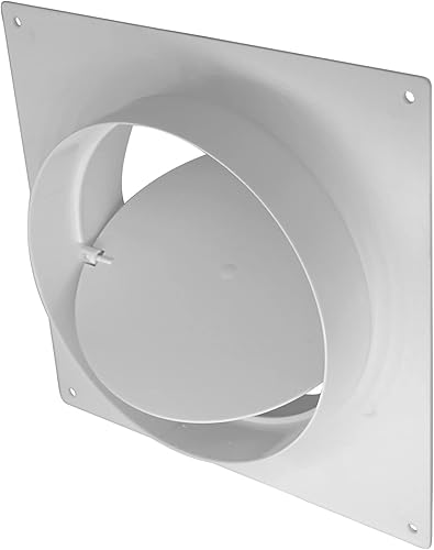 Flangia da parete 150 mm con valvola di ritorno, connettore in PVC, tubo di ventilazione - Honorern