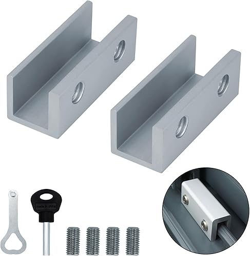 Ferma Finestra, 2 Pezzi da Serratura Finestra con Chiave, Serratura Ante Scorrevoli, Sicurezza Finestre, per Casa con Bambini, Adatta per Camera da Letto Cucina Soggiorno - Honorern