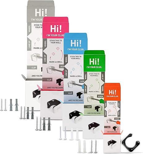 CLUG hybrid Supporto da parete per bici, ideale per pneumatici da 33-42 mm, portata massima 8-20 kg, Bianco/Arancio - Honorern