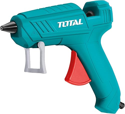TOTAL - Pistola per colla a cavo con potenza da 100 W | Riscaldamento rapido | Diametro 11,2 mm | Ideale per falegnameria e artigianato | Include 2 bastoncini di colla - Honorern