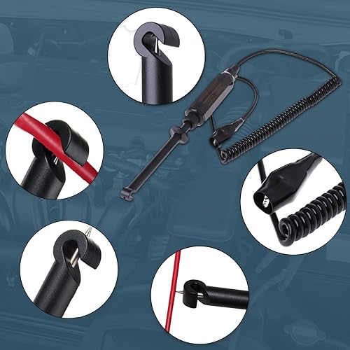 VKALTUL Tester di Tensione Automobilistica, Tester di Tensione DC 6V/12V/24V, Penna di Prova Con Sonda a Gancio e Indicatore 1 pz - Honorern