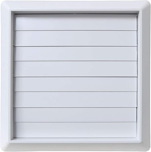 La Ventilazione S19125RB Griglia di ventilazione da Sovrapporre in ABS, Bianco, con Alette a gravità e rete antinsetti. Dimensioni 185x185 mm - Honorern