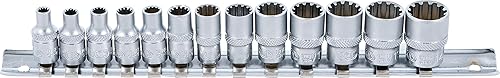 BGS 2150 Gear Lock Set di inserti per chiavi a bussola, 13 pezzi, 6,3 mm (1/4’’) - Honorern