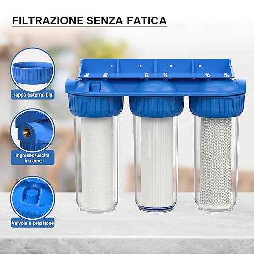 NW-BR10B4 Filtro a 3 stadi 26.16 mm cartuccia filtrante filtrazione acqua - Honorern