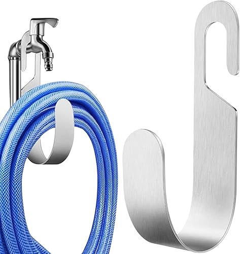 Schlauchaufhänger Haken, Gartenschlauch Halterung, Schlauchhaken Aufhängung Gartenschlauchhalter | Wand-Schlauchhalter Aus Edelstahl, Hängender Wasserschlauchhalter Für Den Außenbereich, Garten, Hof - Honorern