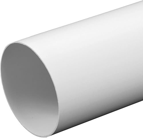 Tubo di ventilazione in plastica, tubo rotondo, 1 m, Ø 150 mm, tubo da cucina, PVC, bianco - Honorern