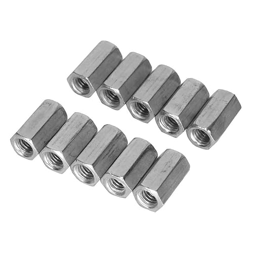 10 pezzi M6 dado a stelo lungo, dado di accoppiamento M6 a esagono incassato dado esagonale a manica lunga dado a esagono incassato elementi di fissaggio filettati (M6 * 25) (M6 * 18) - Honorern