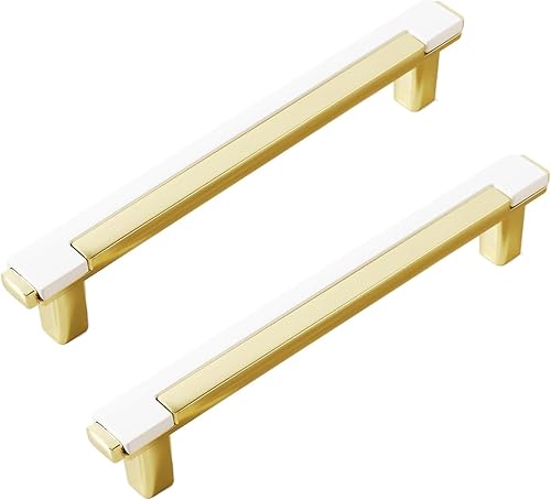 6 pezzi Maniglia per mobili da cucina 128 mm Maniglia per mobili in oro bianco Maniglia per cucina Maniglia per porta cucina Maniglia cassetto - Honorern
