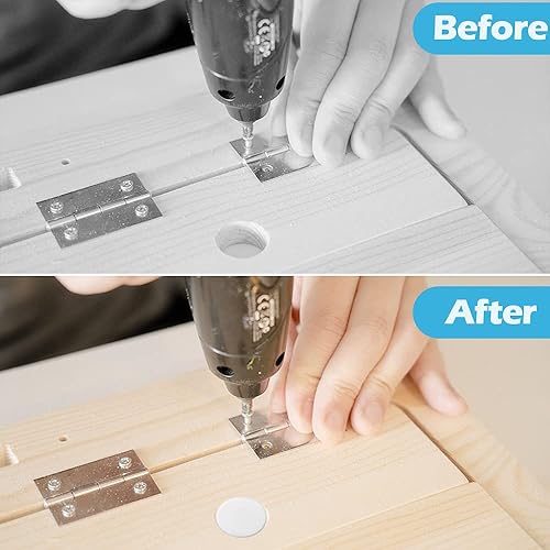 28 Pz Copertura Foro Cerniera Tappi Copriforo in Plastica Tappi per Fori Plastica per Cassetto Armadietto (Bianco) - Honorern