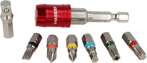 Set 30 punte per avvitatore, Phillips Pozidriv Torx, Porta inserti magnetico, Adattatore universale 1/4 Testa esagonale, Acciaio Cromo Vanadio, Clip aggancio a cintura - Honorern