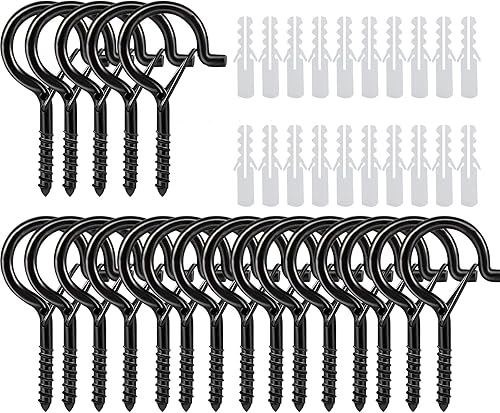 20 Pezzi Ganci a Vite, Ganci a Soffitto a Vite in Metallo, Ganci Avvitabili per Interni Esterni Appendere Piante in Vaso, Decorazioni Natalizie, Lanterne - Honorern