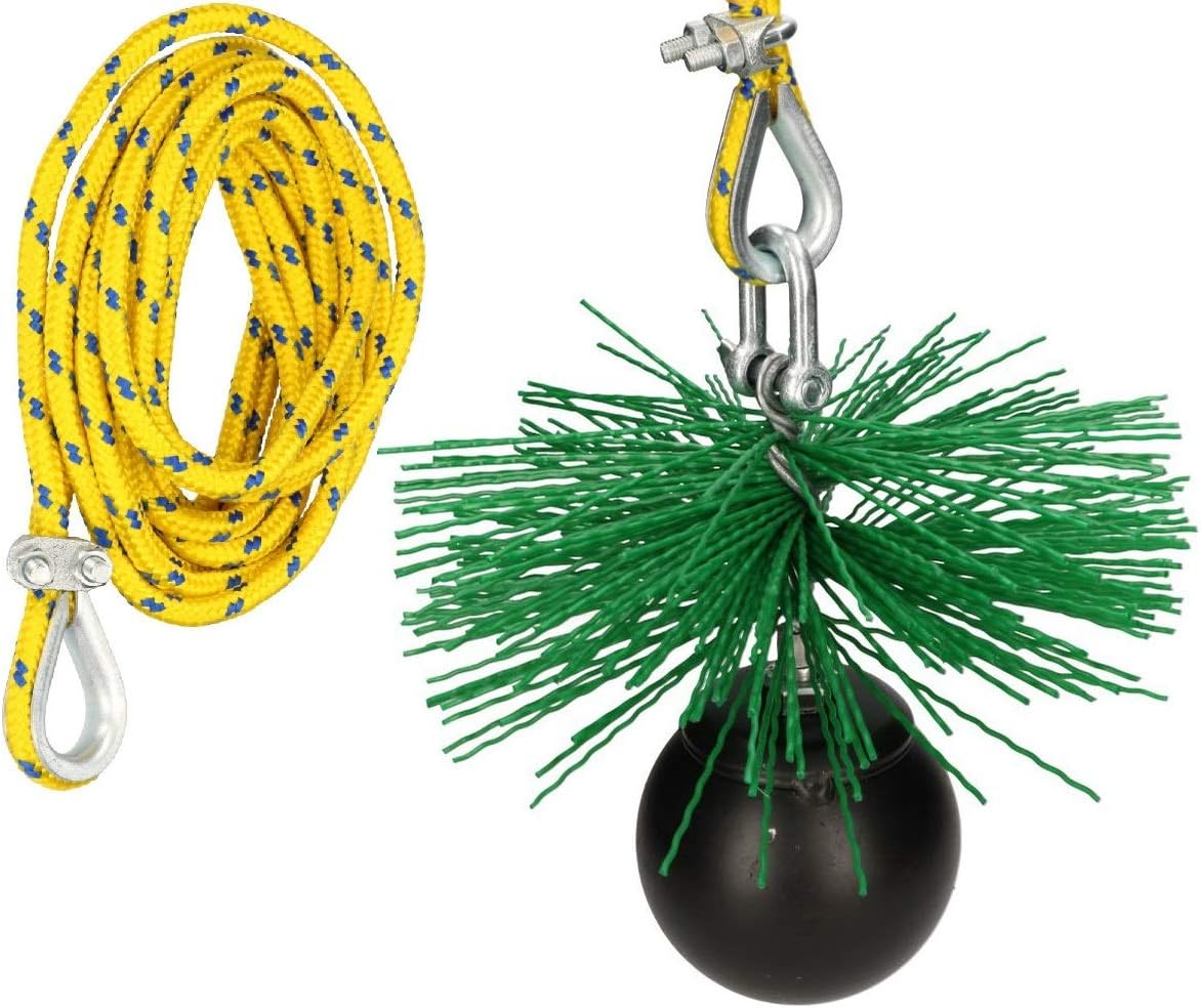 KOTARBAU - Scopa per camino, in plastica, tutte le dimensioni, in ceramica e acciaio INOX, set di pulizia - Honorern