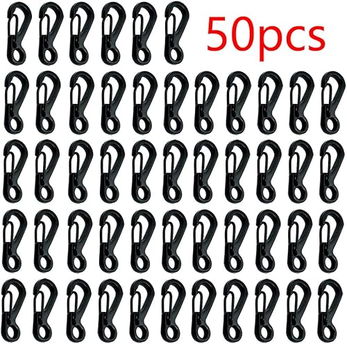 Mini Moschettoni a Molla 50 Pezzi Mini Moschettone Portachiavi Mini Moschettone Ganci Moschettone pPiccolo Mini Moschettone Mini Moschettone Gancio per Arrampicata e Arrampicata - Honorern
