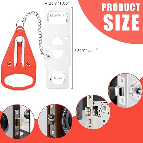 Serratura Portatile per Porta,Serratura di Sicurezza da Viaggio Sicurezza della Serratura Della Porta Portatile Serratura Antifurto Porta Privacy Dispositivi di Sicurezza per Hotel Appartamenti Casa - Honorern