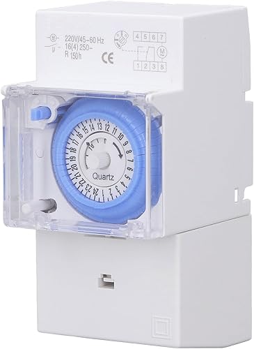 Timer Meccanico Impermeabile, Temporizzatore Programmabile Interruttore Orario 24 Ore per Esterno, AC230V - Honorern