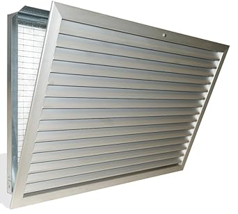 Griglia di Ripresa in Alluminio Passo 25 mm con Filtro Canalizzazione Condizionamento Colore Bianco (800 x 300) - Honorern