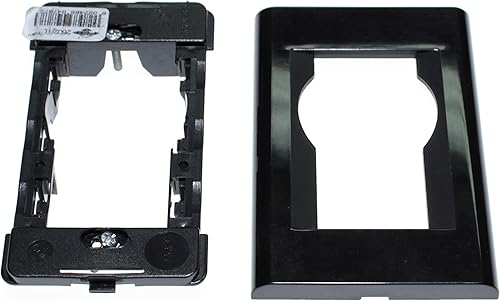 Living Classica Placca più Supporto per schuko più 1 posto compatibile Nera in plastica - Honorern