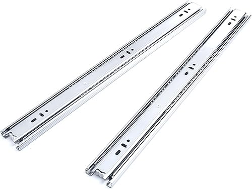 BUETPOX 2 Pezzi Guide per Cassetti, Portata 45 kg, con Guide A Sfera, Montaggio Laterale, Metallo, Guide A Tre Sezioni Mute, per Cassetti di Mobili, Cassettiere O Armadi(40cm/16 Inches) - Honorern