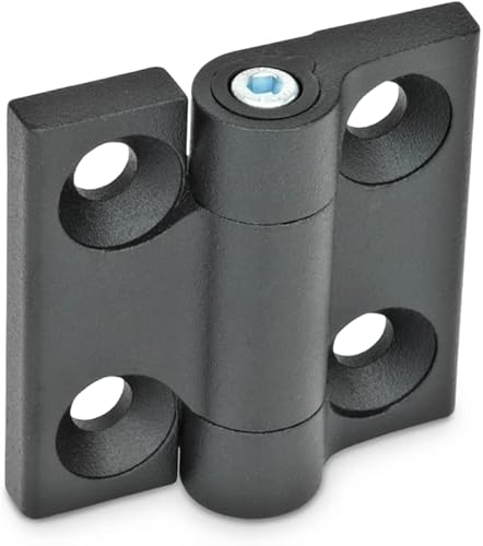 Cerniere | frizione regolabile | coppia regolabile | resistenza all'attrito | GN 437-ZD-40-40-A-SW | zinco pressofuso | 40 x 40 mm - Honorern