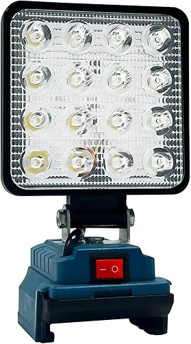 Faretto LED da costruzione, batteria per batteria Bosch 18 V, 4800 lm, USB+tipo C, per cantieri, riparazioni auto, campeggio, escursionismo - Honorern