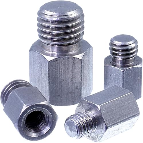 Riduttore M8 su M12, acciaio inox V2A VA A2, esagonale, filettatura interna ed esterna, 5 pezzi - Honorern