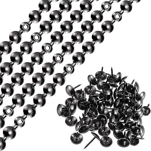 15pz Strisce Chiodi per Tappezzeria, 1 Metro Bordi Decorativi Luminosi per Divano Testiera Sedia Mobili con Chiodi per Tappezzeria (Grigio 11mm) - Honorern