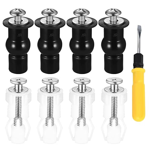 Tenbrachian 8 Pz Fissaggio Tavoletta WC, Fissaggi WC Sedile, Accessori per Sedile WC, Set di Fissaggio Viti per Sedile WC, Kit di Viti Espansione Dado di Gomma per Fissare Tavoletta Water - Honorern