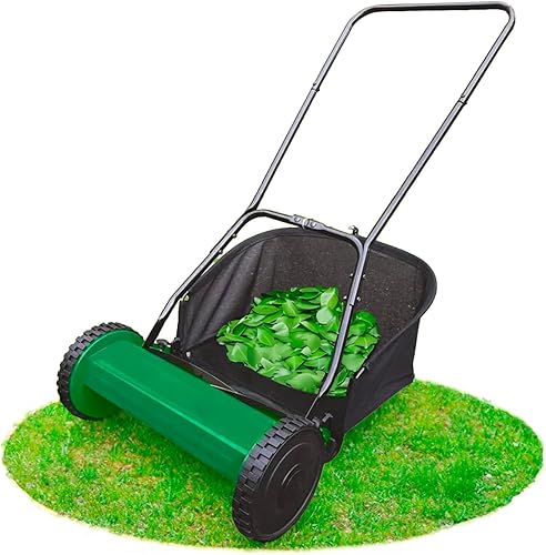 Tagliaerba Manuale Elicoidale Eco-Friendly 25L - Tosaerba a Spinta con Regolazione del Taglio 17/43mm, Sacco di Raccolta 35cm, Ideale per Giardini e Prati - Honorern