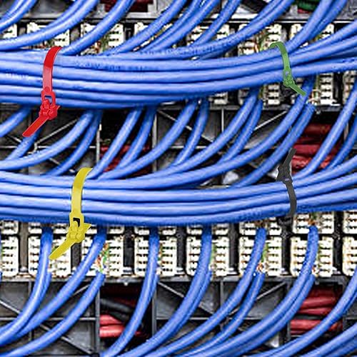 Fibbia autobloccante, cinghia con fibbia autobloccante - Fascette per cavi in nylon ad alta resistenza | La confezione da 100 sono fascette per cavi, fascette per cavi riutilizzabili, fascette per - Honorern