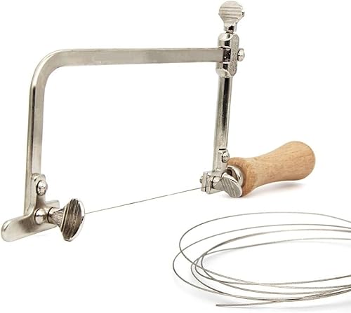 Sega a filo diamantato superfine con staffa for sega a forma di U. Sega da traforo multifunzione for utensile da taglio fai-da-te in metallo giada, marmo, granito (Color : Hand saw with 1.0mm 1m) - Honorern