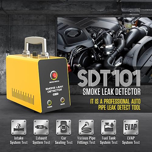Rilevatore di perdite di fumo SDT101 Rilevatore di perdite di carburante EVAP Macchina per fumo per auto Tester di perdite di tubi per auto Tester di fumo EVAP per 12V Tutti i veicoli - Honorern