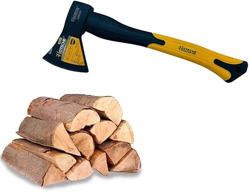Partenopeautensili® Ascia Accetta Universale per scappare legna con Manico in Fibra di Vetro e Manico gommato by hoteche (600) - Honorern