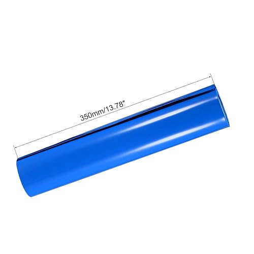 350mm Larghezza 1m PVC Calore Restringente Tubo Tubazione, Isolamento per Batteria Pacco, Blu - Honorern