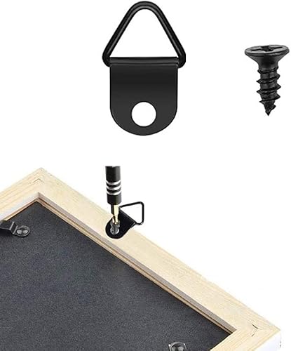 50 pezzi Attaccaglie Snodate Ganci per Quadri e Cornici Triangolo Anello Gancio Appendi Quadri da Parete per Specchi ed Orologi - Honorern