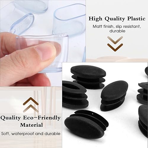 Coprigambe Sedie Gommini per Sedie Quadrati Tappi Sedie Silicone Piedini Sedie Silicone per Sedia Scrivania 15 mm x 30 mm Gommini Sedie Silicone per Proteggere i Pavimenti da Graffi e Rumori (60 Pz) - Honorern