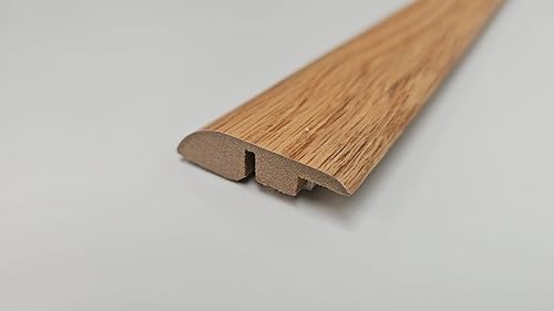 Profilo rampa in MDF, striscia di soglia, lunghezza 1 m, larghezza 44 mm, altezza regolabile da 6 a 12 mm, striscia di transizione per pavimenti in laminato e legno, facile da installare - Honorern